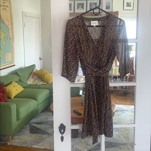 Floral Sezane wrap dress